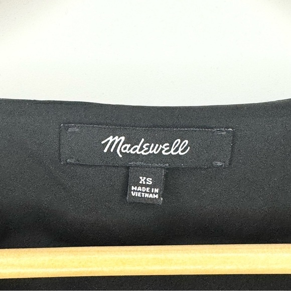 Madewell Metallic Jacquard Faux-Tiered Mini Party Dress Black and Gold Size XS - Picture 7 of 10